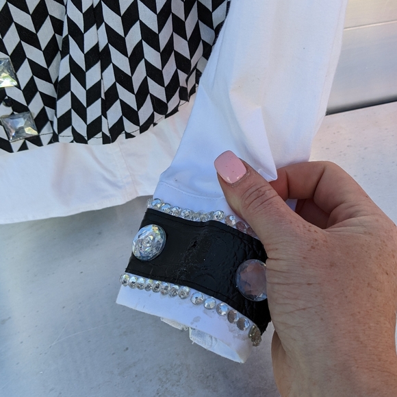 Western Show Pleasure Rail Shirt and Vest Horsemanship Plaid Fringe Custom Top - Picture 4 of 5